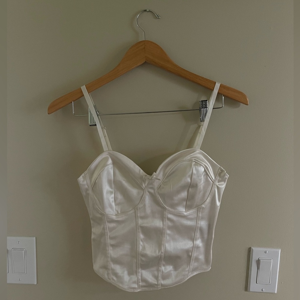 H&M Ivory Silk Crop Tank!